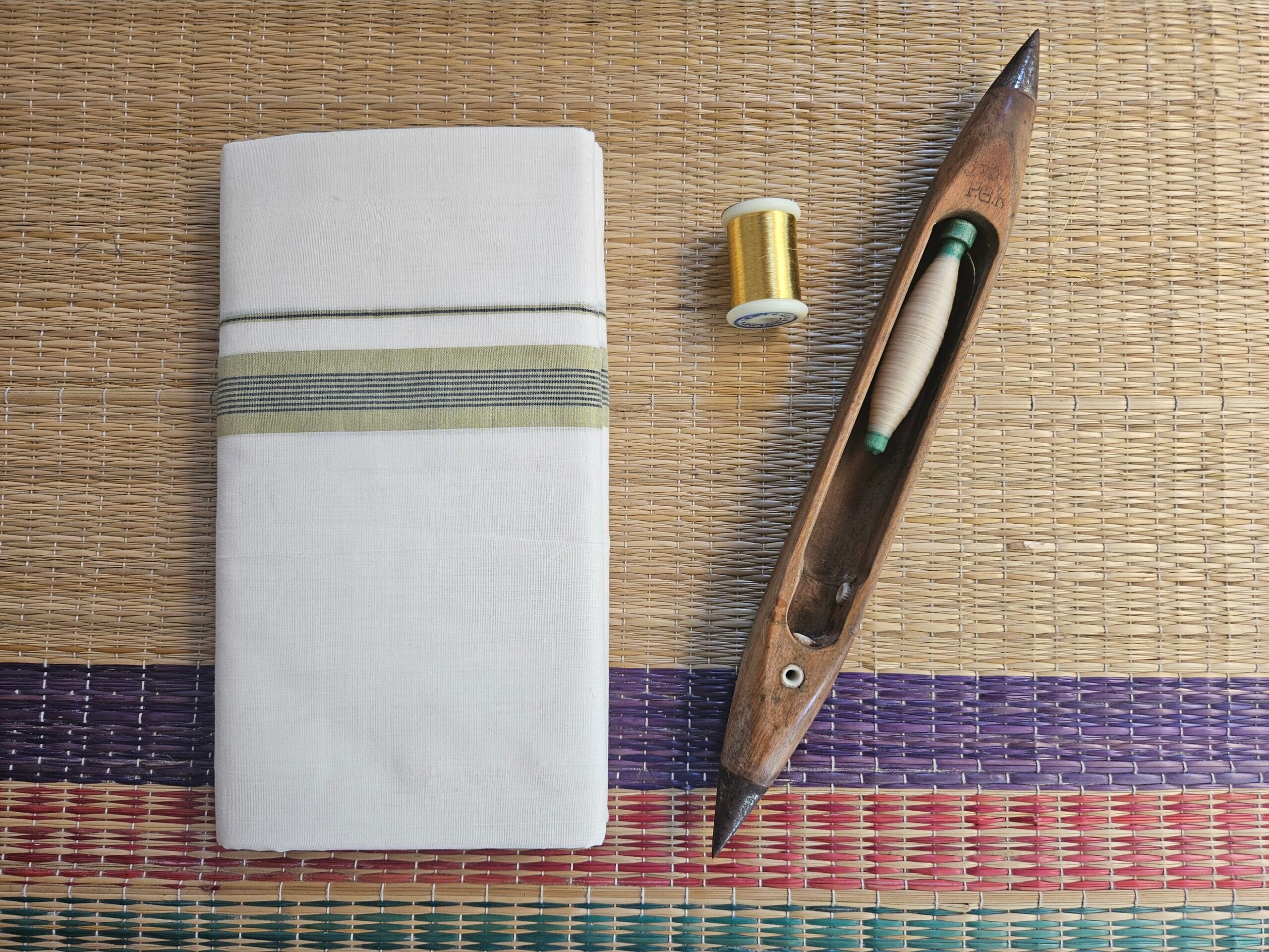 Kerala Pure Cotton Double Mundu 12