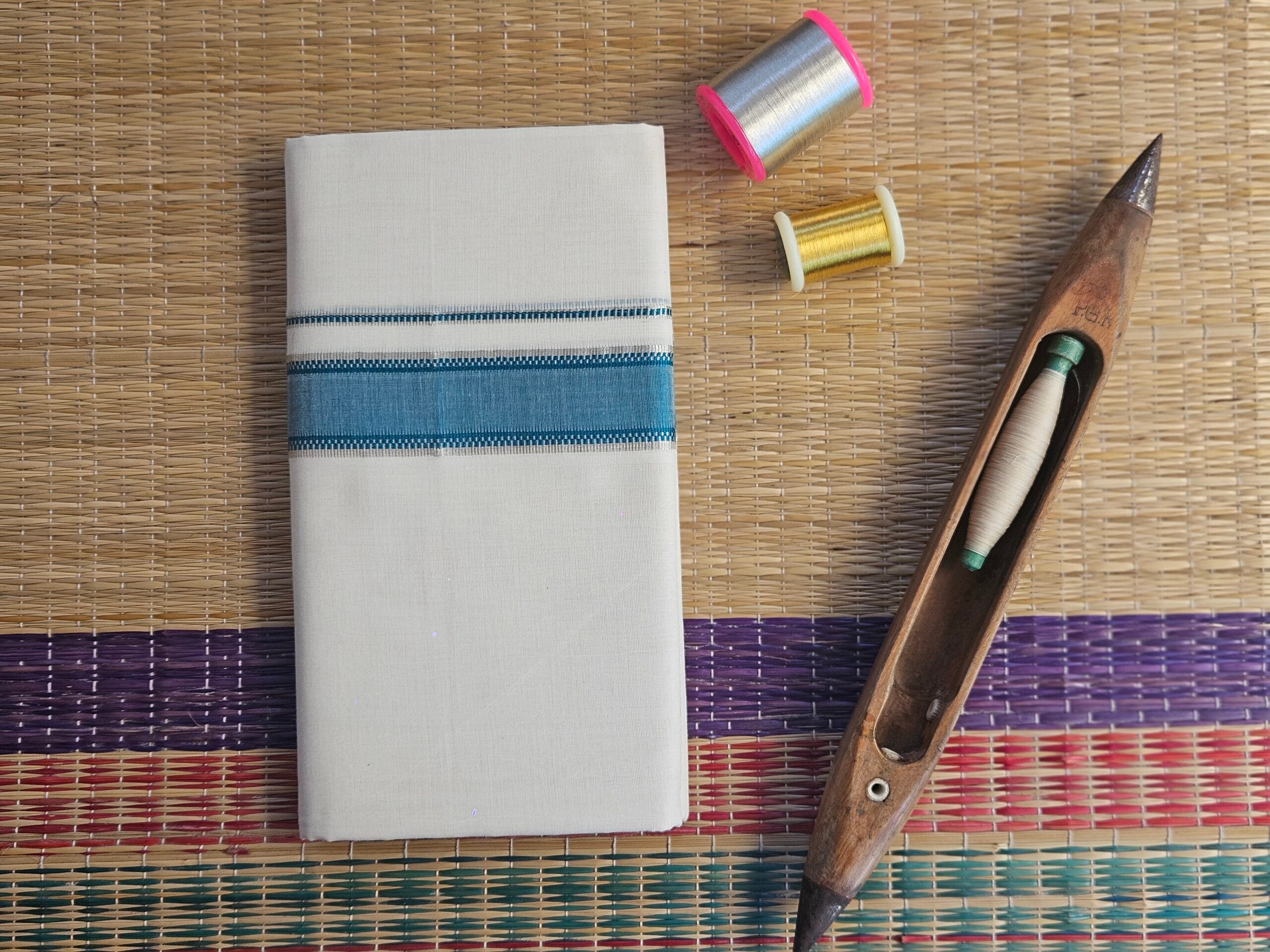 Kerala Pure Cotton Double Mundu 13