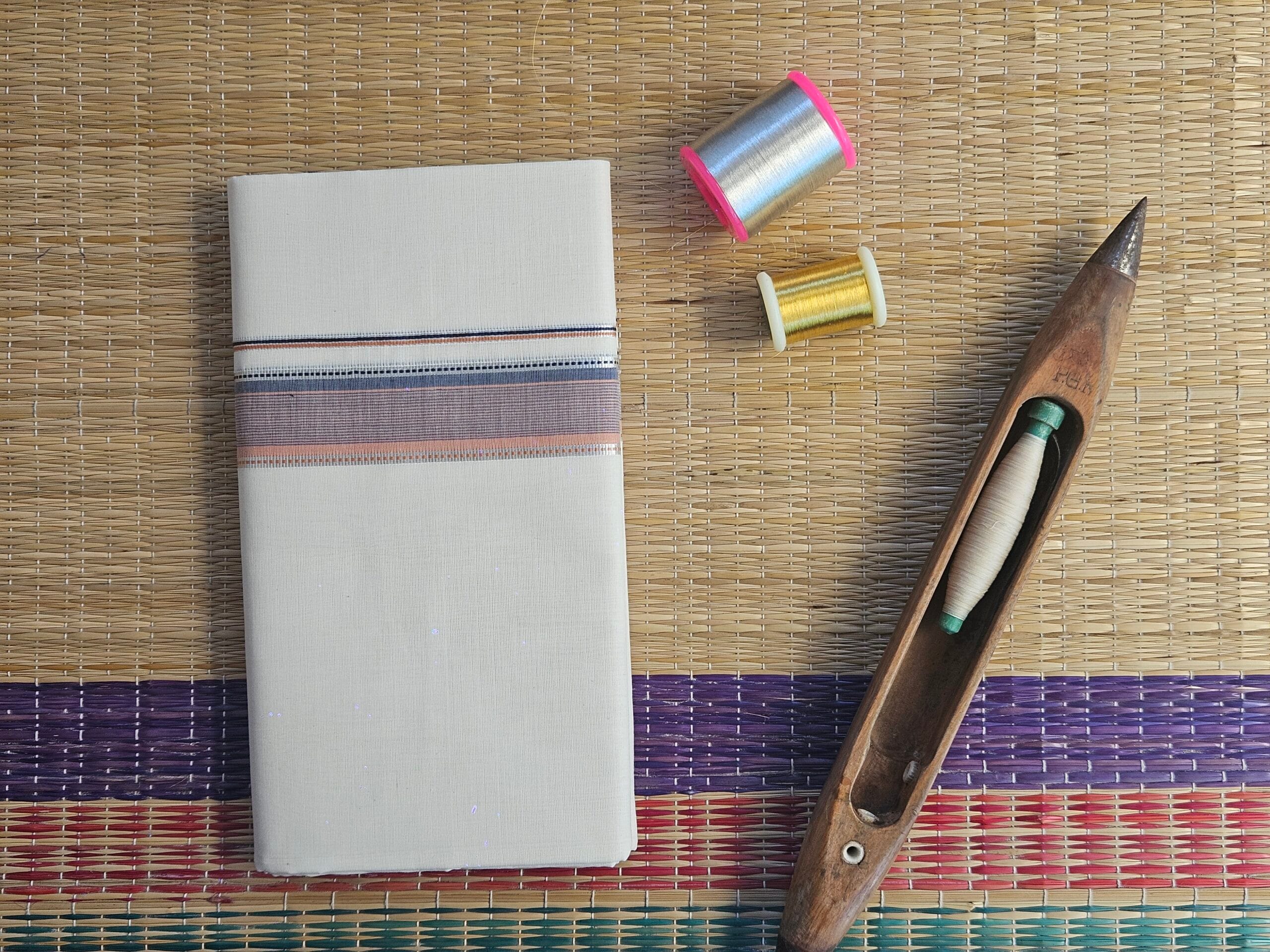 Kerala Pure Cotton Double Mundu 14
