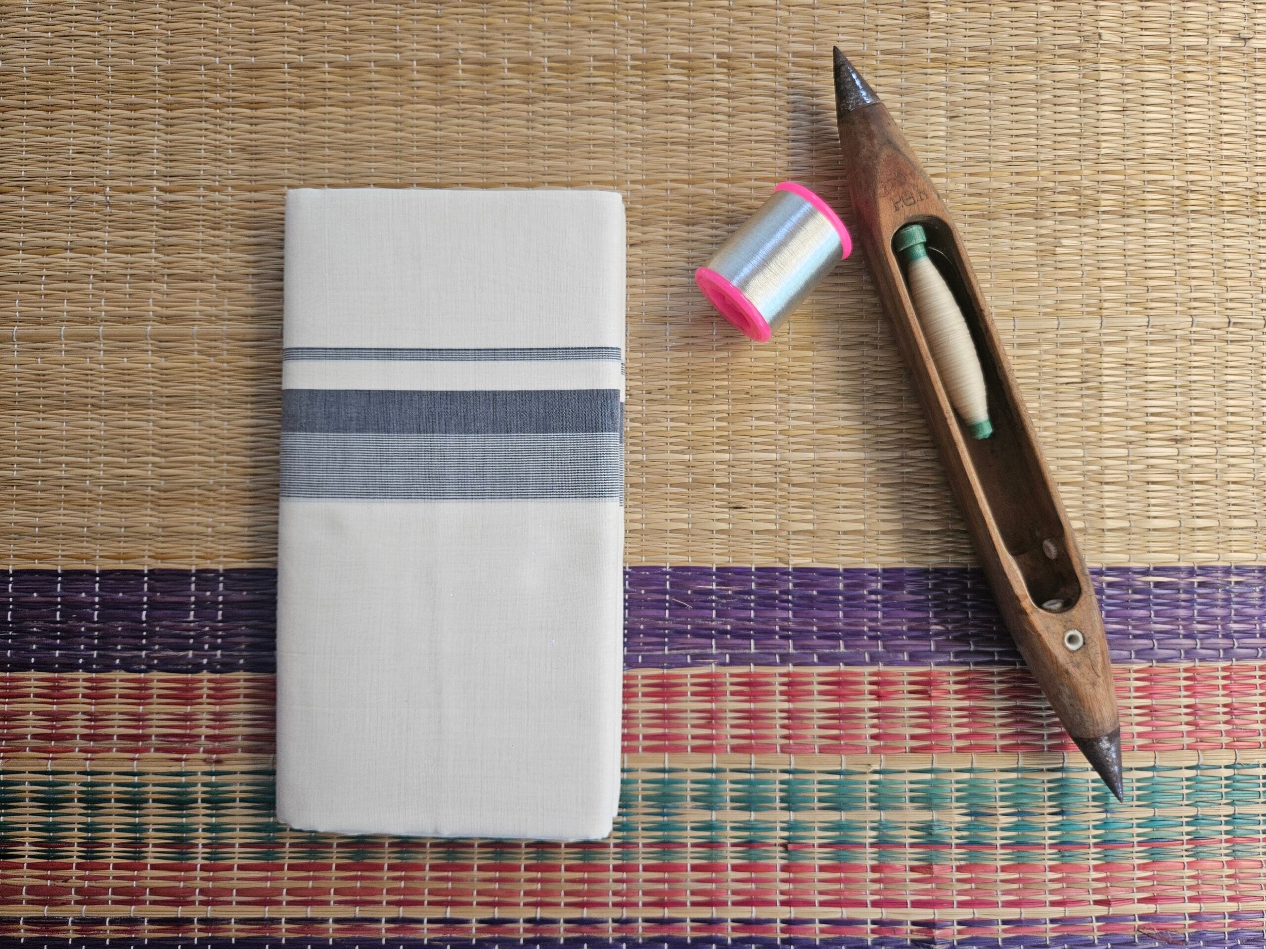 Kerala Pure Cotton Double Mundu 17