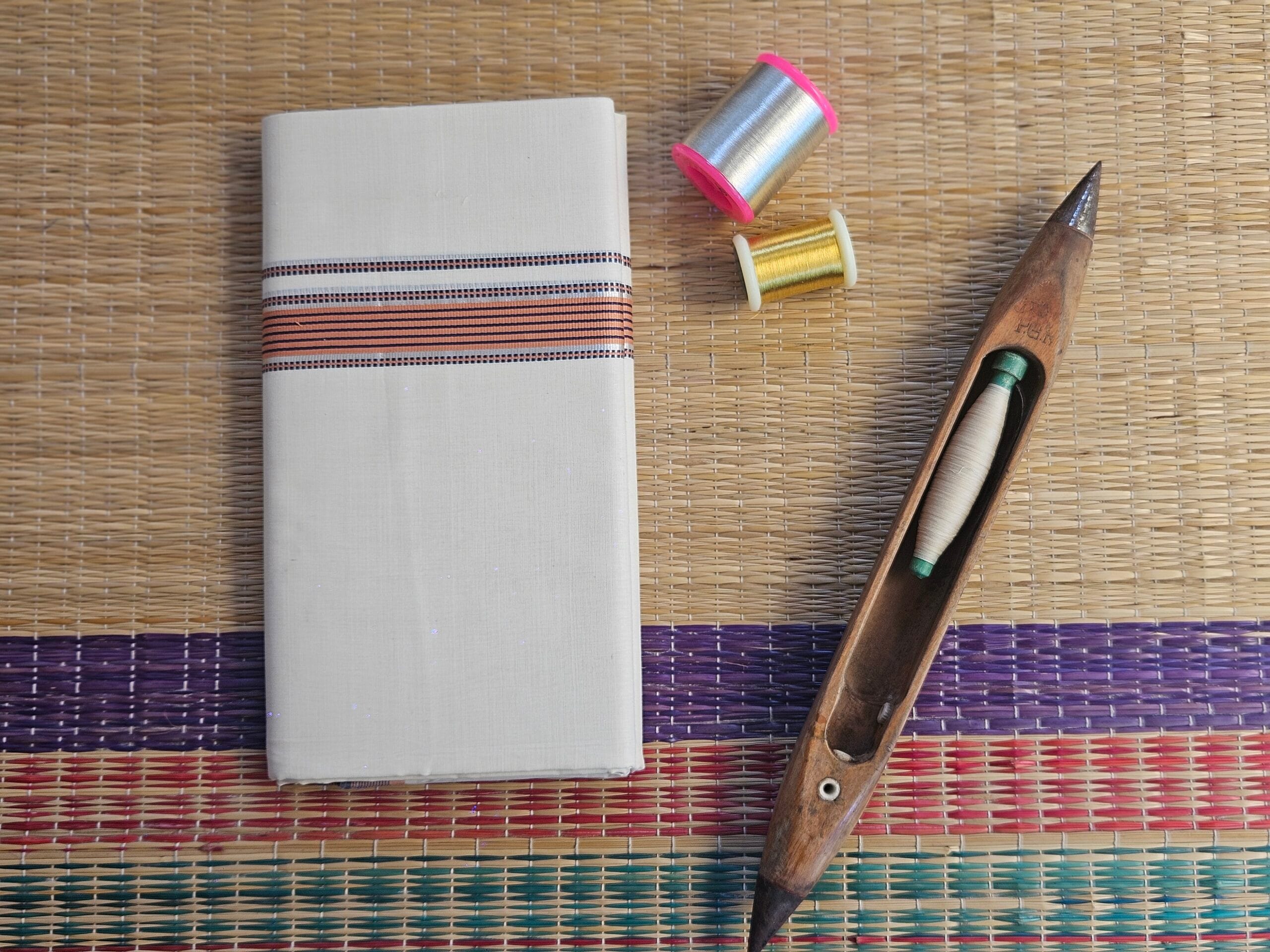 Kerala Pure Cotton Double Mundu 2