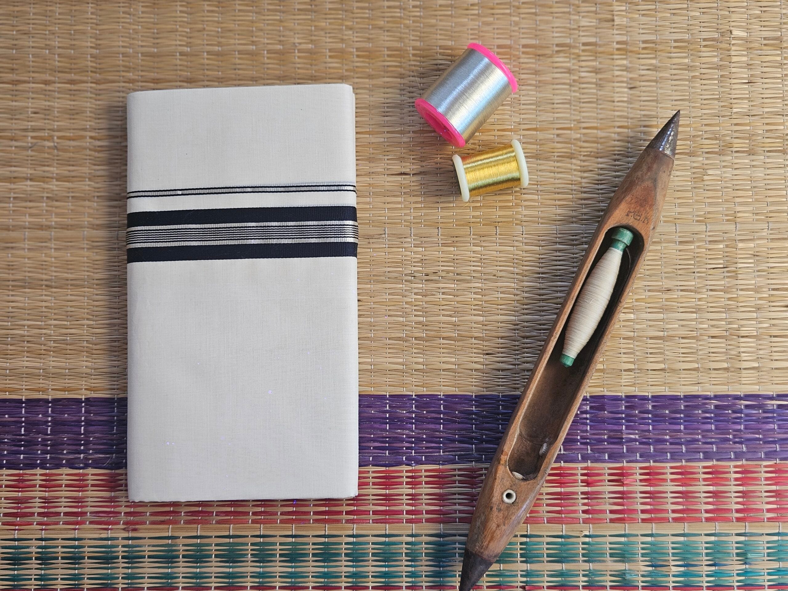 Kerala Pure Cotton Double Mundu 36