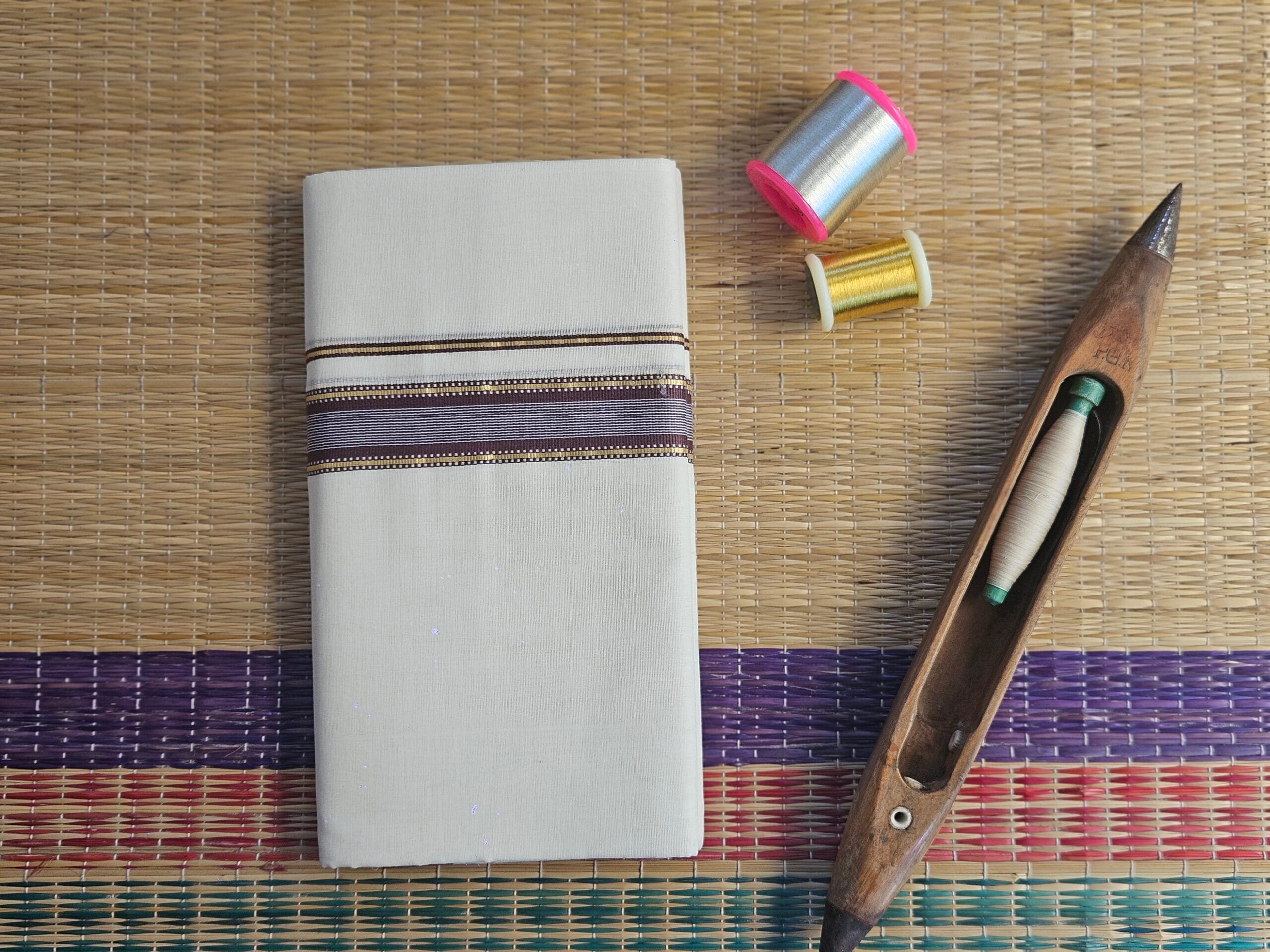 Kerala Pure Cotton Double Mundu 6