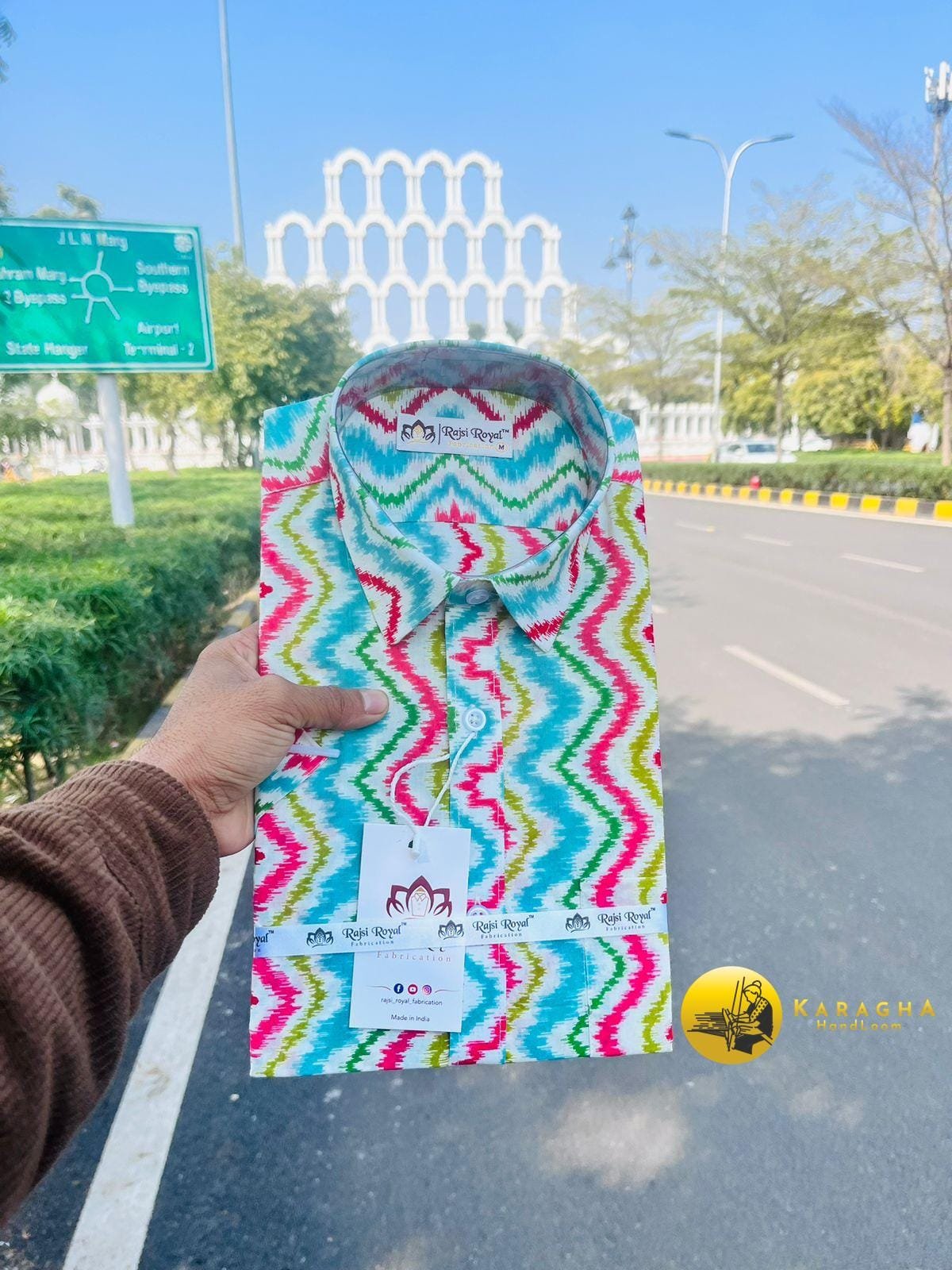 Ajrak print shirt 01