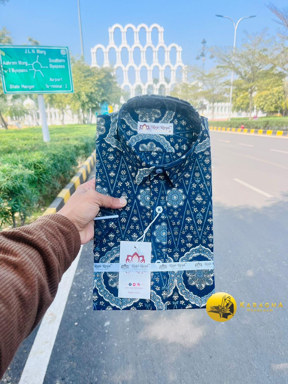 Ajrak print shirt 03