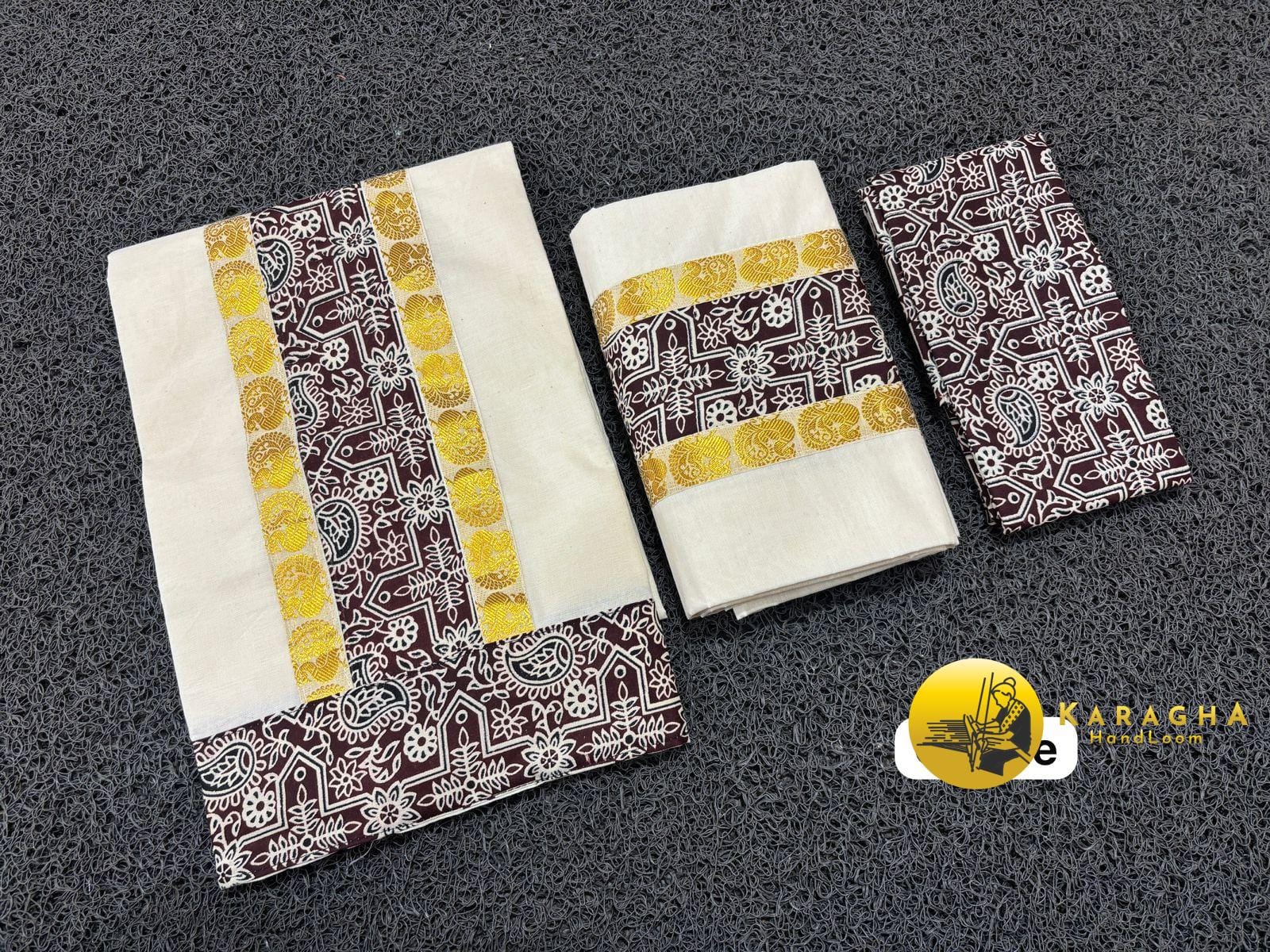 Ajrak print Set Mundu