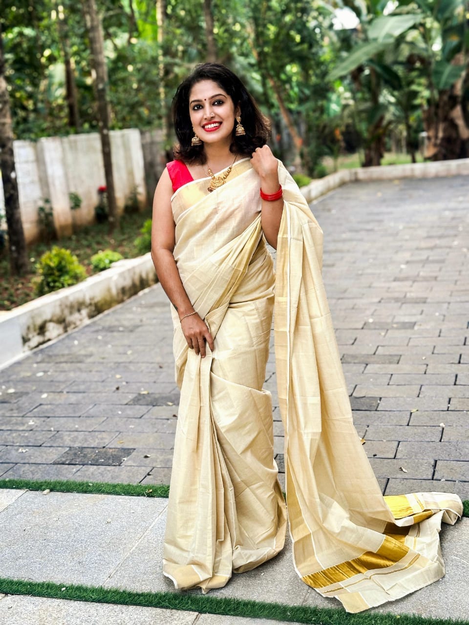 Ready to wear Kerala Saree - Image 2
