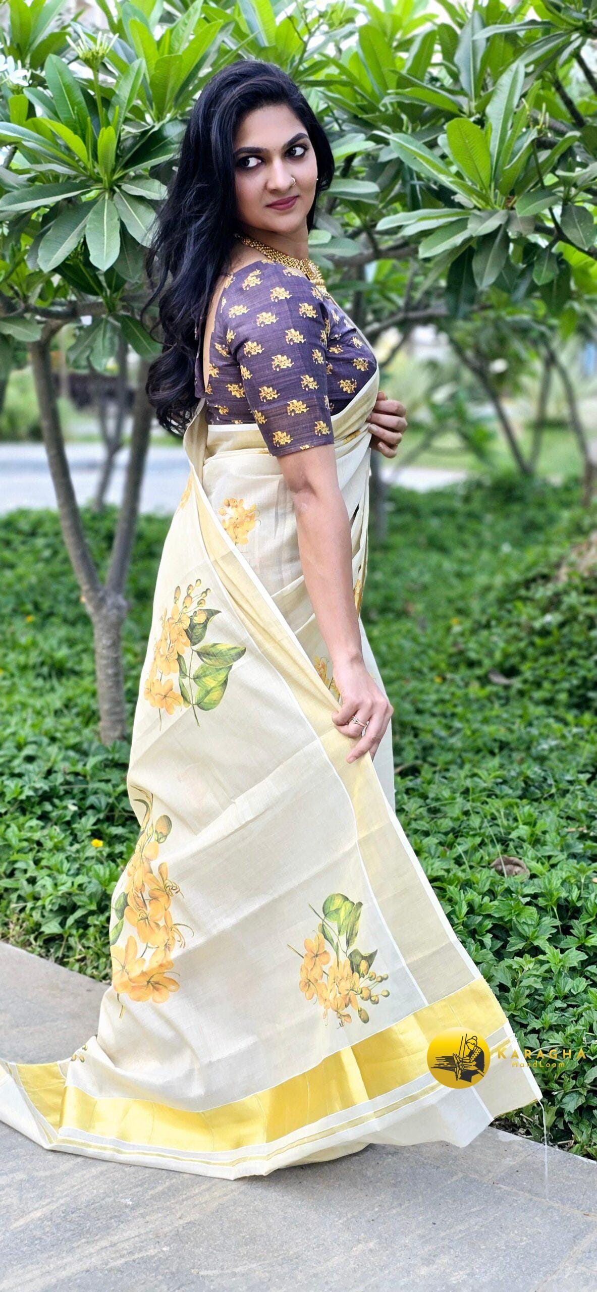 Ready to wear Kerala Saree - Image 2